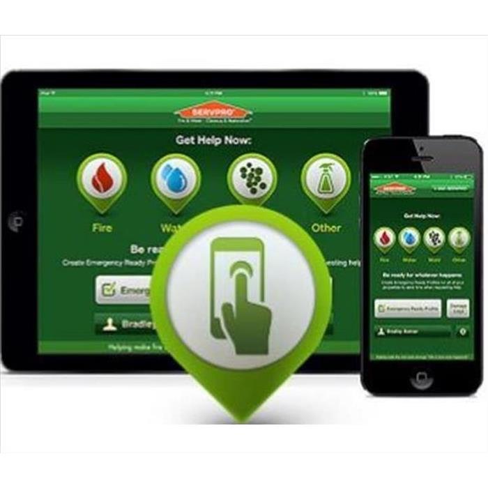 iPad and iPhone with SERVPRO’s App on the Screen