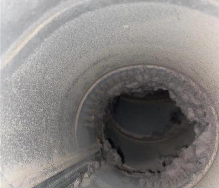 Dryer duct with lint build up